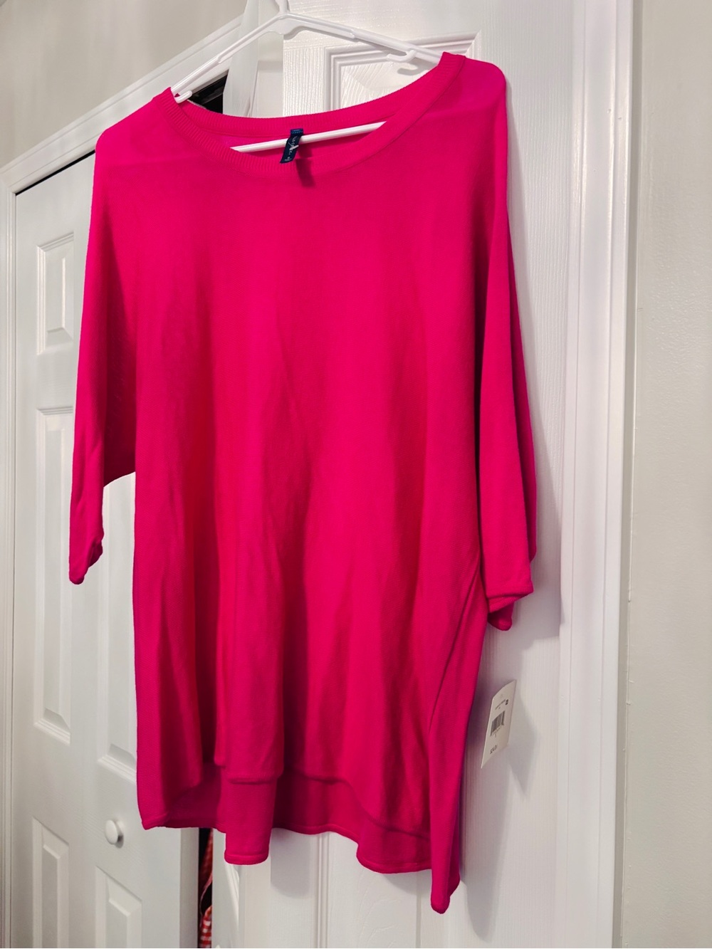 Falls Creek Hot Pink Scoop Neck Long Sleeve Top